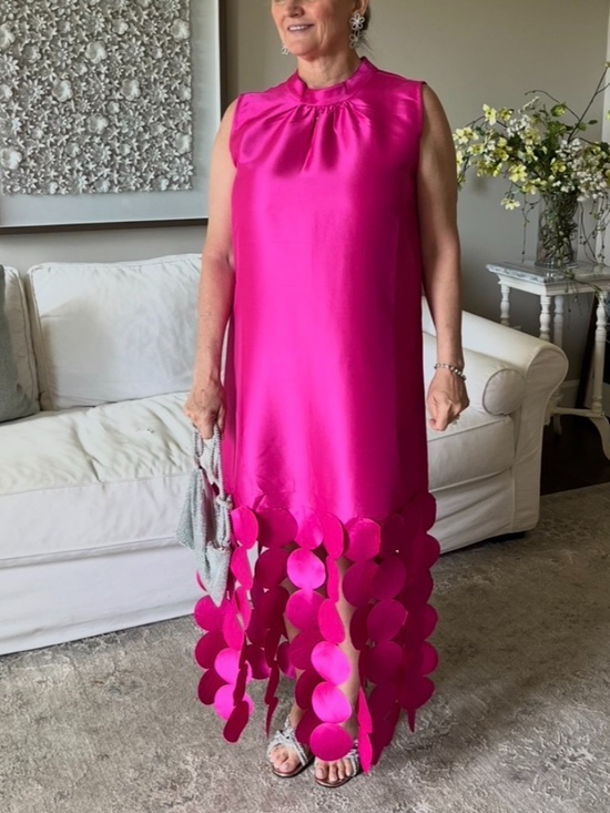 CROSBY by Mollie Burch Dresses & Skirts - CROSBY by Mollie Burch Ponce Party dress / size M / Fringe Satin